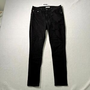 Levi's 721 Jeans Womens 32x30 Black Denim Pockets Medium Wash High Rise Skinny
